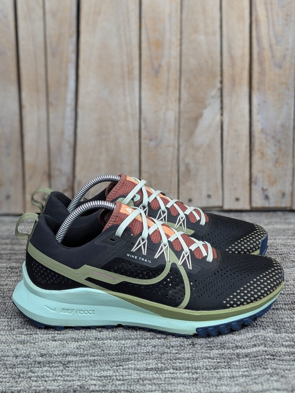 Nike: Men's React Pegasus Trail 4 - "Black Alligator Mint" - Size 9.5